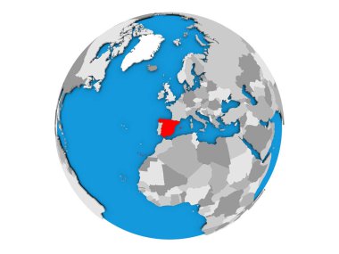 İspanya izole küre üzerinde