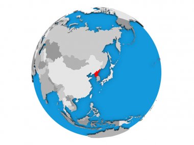 Kuzey Kore izole küre üzerinde