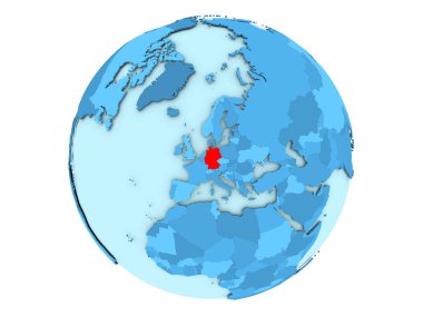 Almanya izole mavi dünya üzerinde