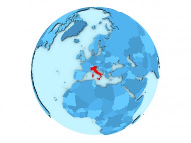 İtalya mavi Globe izole