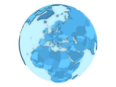 Makedonya izole mavi dünya üzerinde