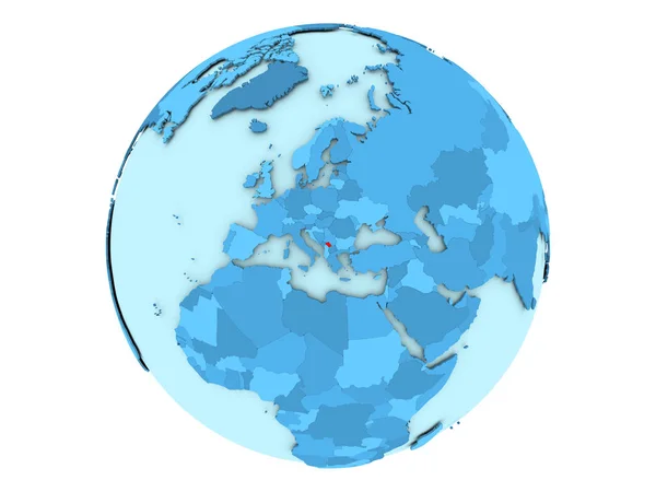 ब्लू ग्लोब पर कोसोवो अलग — स्टॉक फ़ोटो, इमेज