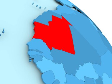 Moritanya mavi küre ile