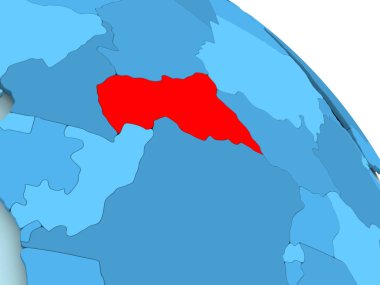 Orta Afrika mavi dünya üzerinde