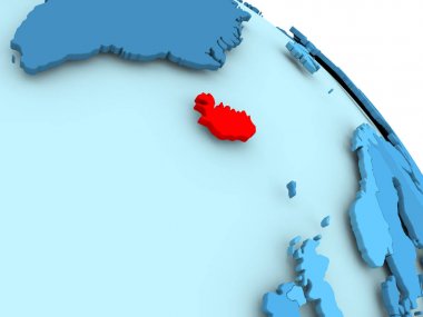 Mavi dünya üzerinde İzlanda