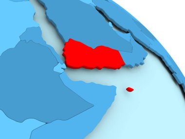 Mavi dünya üzerinde Yemen