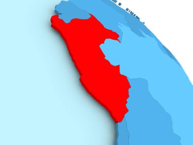 Peru mavi dünya üzerinde