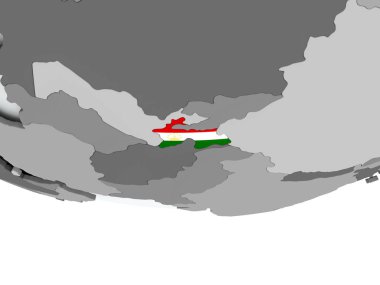 Tacikistan bayrağı dünya üzerinde