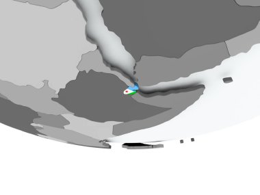 Cibuti bayrağı dünya üzerinde