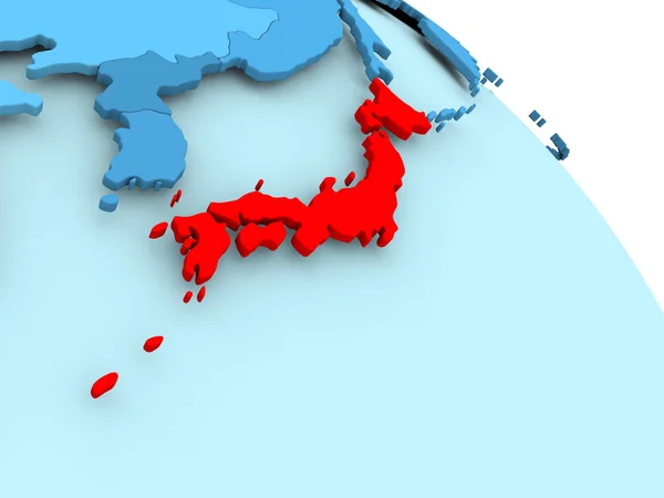 Japão no globo azul — Fotografia de Stock