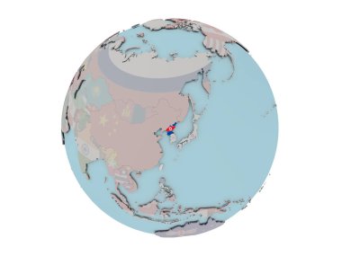 Kuzey Kore bayrağı dünya üzerinde