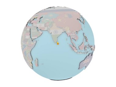 Sri Lanka bayrak dünya üzerinde