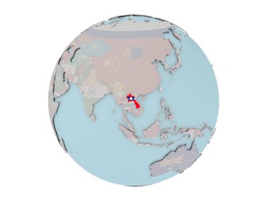 Laos bayrağı dünya üzerinde