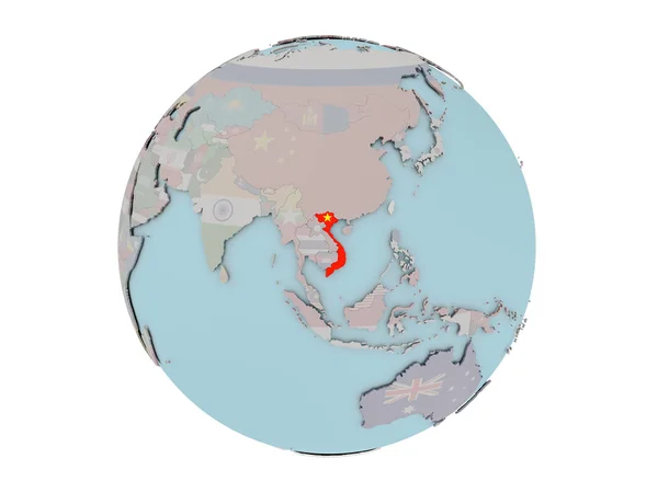 베트남 세계에 플래그 — 스톡 사진