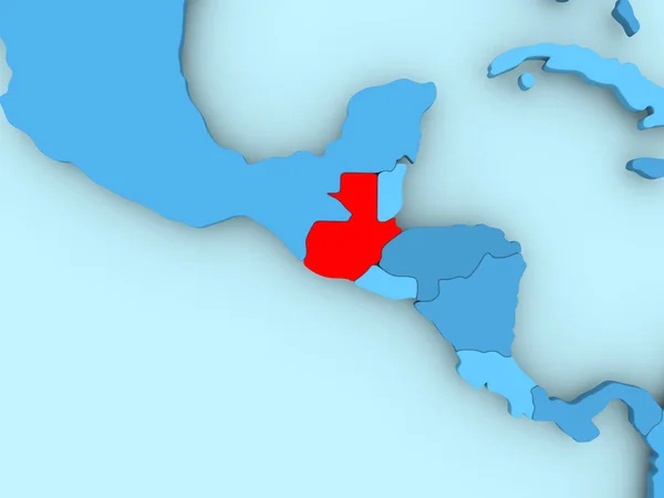 Mapa Guatemaly — Stock fotografie