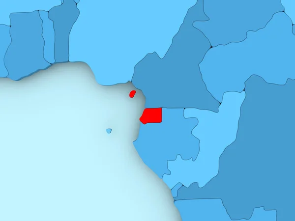 Karte von Äquatorialguinea — Stockfoto