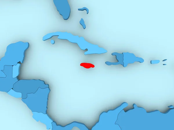 Mapa Jamajka — Zdjęcie stockowe