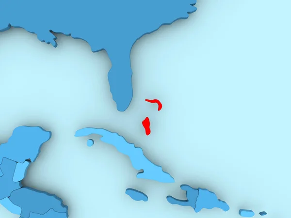 El mapa de Bahamas —  Fotos de Stock