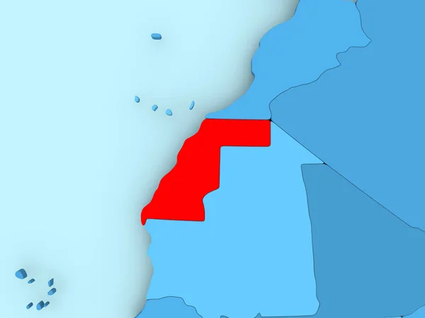 La mappa di Sahara Occidentale — Foto Stock