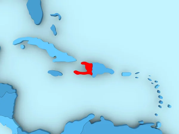 Kaart van Haïti — Stockfoto