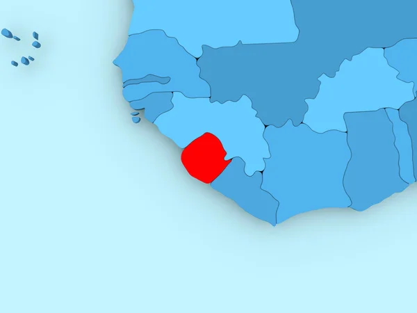 La mappa di Sierra Leone — Foto Stock