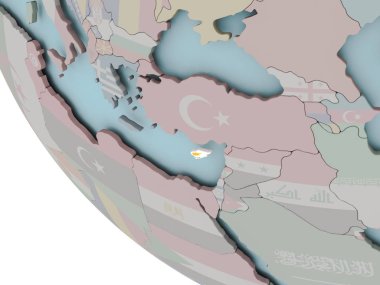 Kıbrıs bayrağı çizim ile