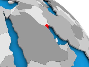 Haritada kırmızı Kuveyt'te