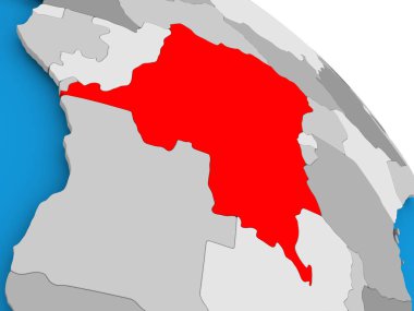 Haritada kırmızı Demokratik Kongo Cumhuriyeti