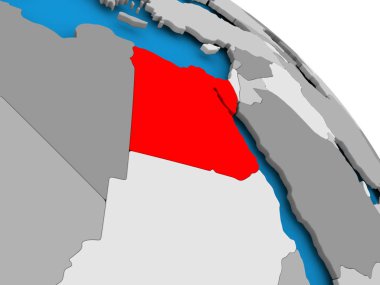 Mısır haritada kırmızı '