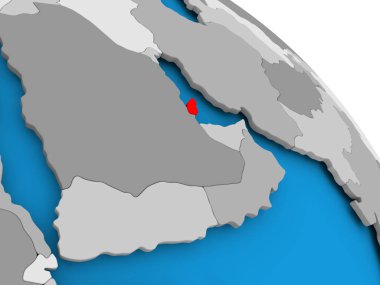 Haritada kırmızı Katar