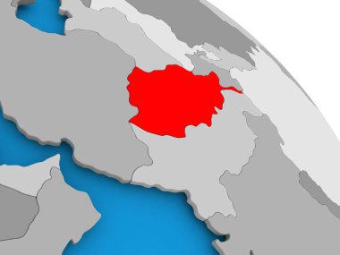 Haritada kırmızı Afganistan'da