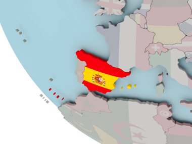 İspanya bayrağı çizim ile