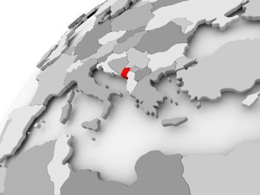 Karadağ gri siyasi dünya üzerinde