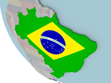 Brezilya bayrağı çizim ile