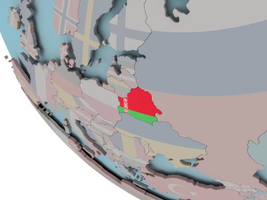 Beyaz Rusya bayrağı çizim ile