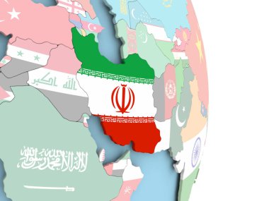 Dünya bayrağıyla İran