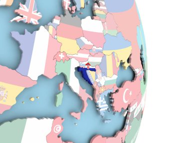 Hırvatistan bayrağı dünya üzerinde