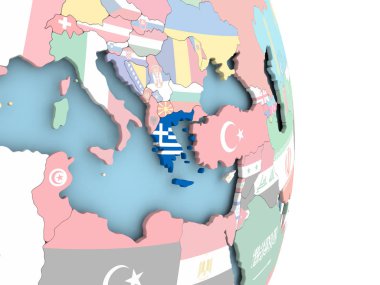Yunanistan ile dünya üzerinde bayrak