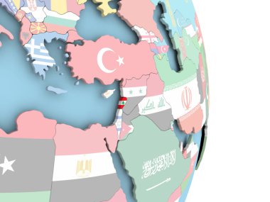 Lübnan Bayrağı dünya üzerinde