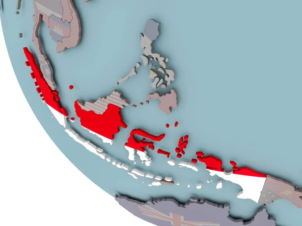 Indonezja z flaga ilustracja — Zdjęcie stockowe