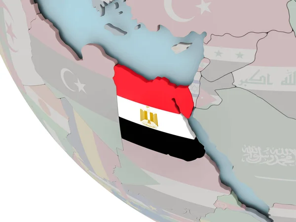 Egito com bandeira ilustração — Fotografia de Stock