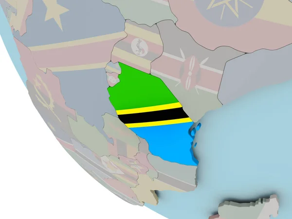 タンザニア国旗イラスト — ストック写真