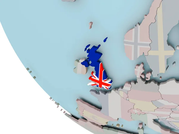 Reino Unido con ilustración de bandera — Foto de Stock