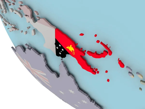 Papouasie-Nouvelle-Guinée avec illustration drapeau — Photo