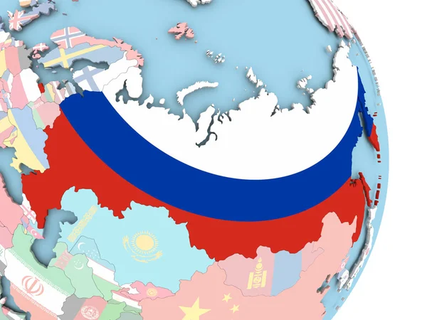 Meksika Dünya üzerinde bayrak ile