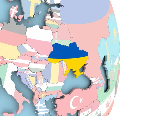 Ukrayna ile dünya üzerinde bayrak