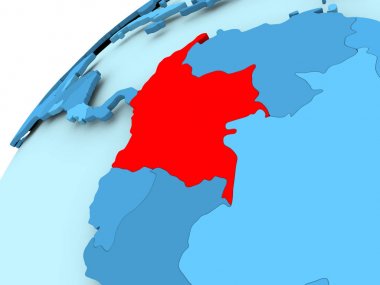 Kolombiya mavi dünya üzerinde