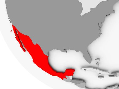 Kırmızı Meksika Haritası