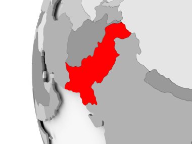 Pakistan gri dünya üzerinde
