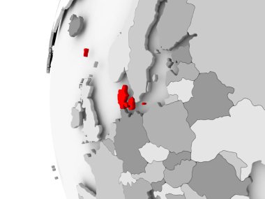 Danimarka gri dünya üzerinde